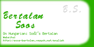 bertalan soos business card